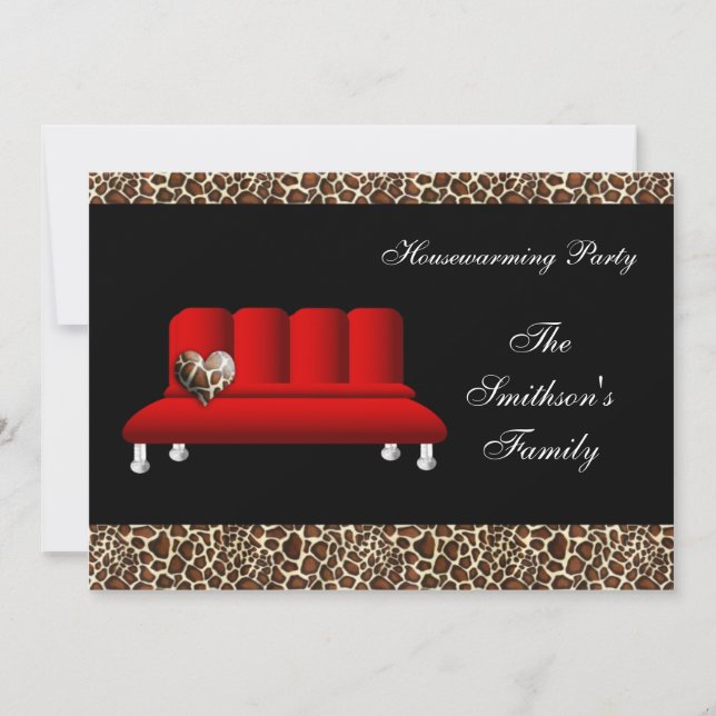Cute Modern Furniture Housewarming Party Invitation (Front)