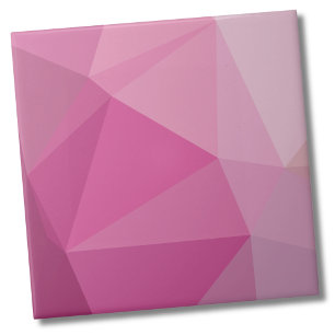 Cute Modern Geometric Gradient Ombre Pink Pattern Tile