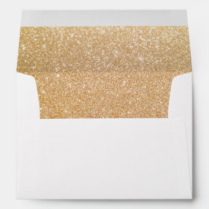 Cute Modern Gold Glitter Beauty Salon Envelope