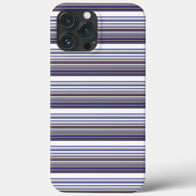 Cute modern grey blue stripes Case-Mate iPhone case (Back)