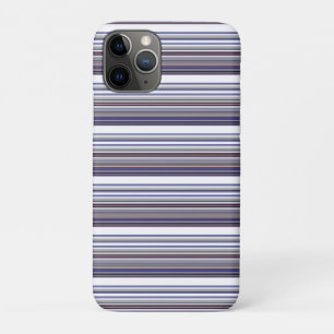 Cute modern grey blue stripes iPhone 11 pro case