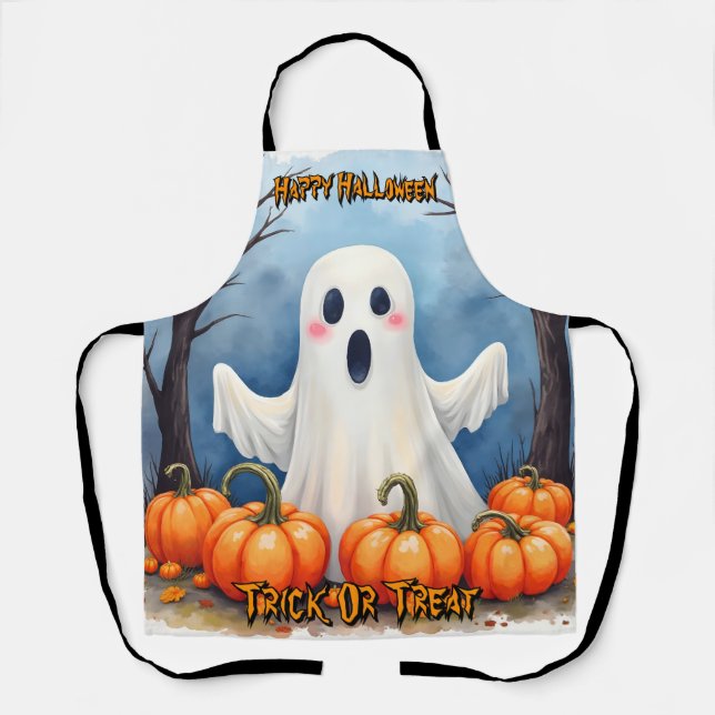 Cute Modern Halloween Spooky Collection Apron (Front)