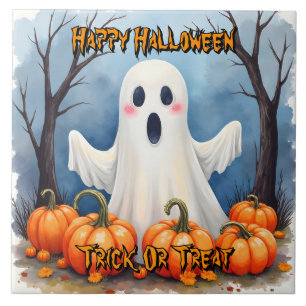 Cute Modern Halloween Spooky Collection Tile