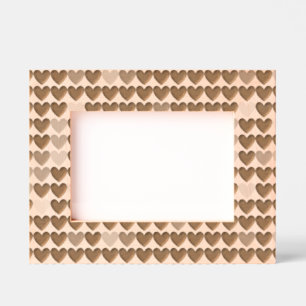 Cute Modern Hearts Pattern Etched Frames