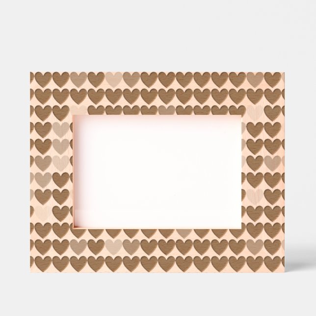 Cute Modern Hearts Pattern Etched Frames (Front)