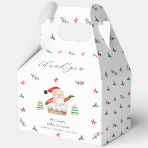 Cute Modern It's Cold Outside Santa Baby Shower  Favor Box
