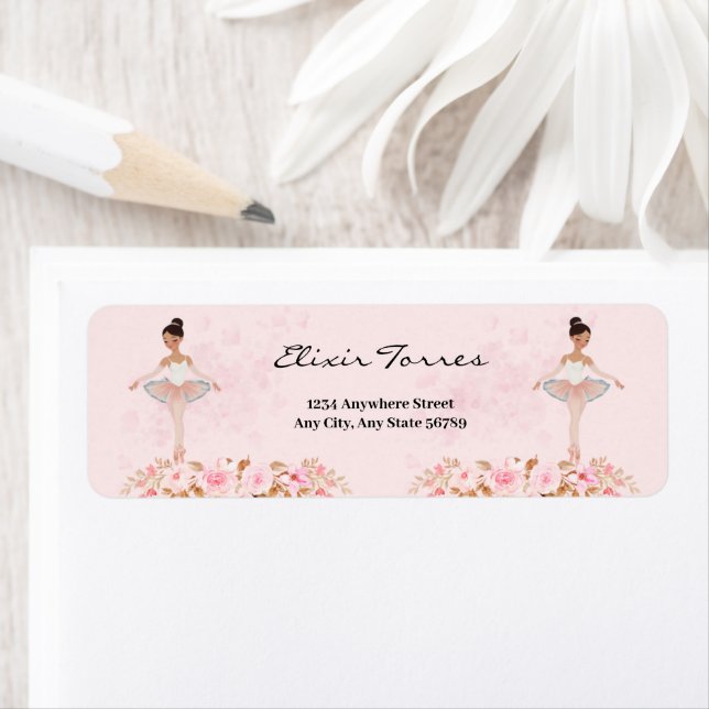 Cute Modern Little Ballerina Photo Baby Shower (Insitu)