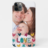 Cute Modern Love and Hearts Custom Photo