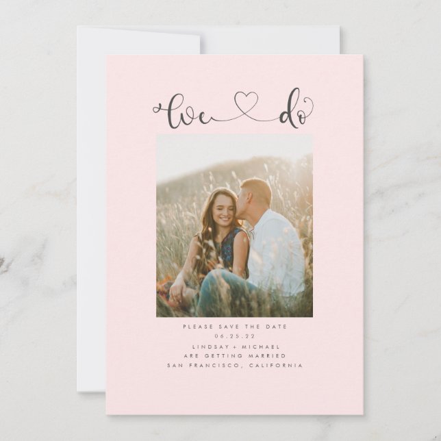 Cute Modern Minimalist We Do Save the Date Photo (Front)
