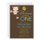 Cute Modern Monkey 1st Birthday Party Invitations