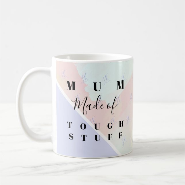 Cute Modern Mum Statement Personalized Monogram Coffee Mug (Left)