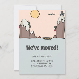 Cute Modern New Address Big Move  Announcement