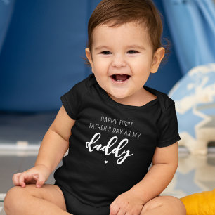 Cute Modern New Dad First Father's Day  Baby Bodysuit