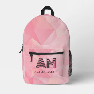 Cute Modern Pastel Rose Printed Backpack