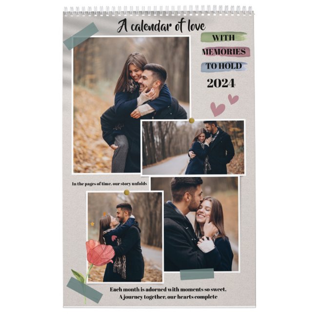 cute modern photo collage calendar (Cover)