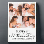 Cute Modern Photo Collage Happy First Mothers Day Plaque<br><div class="desc">Happy First Mother's Day! If you need the perfect photo collage item to wish a new mom a happy first Mother's Day,  then customize this item with your own photos of mom and baby.</div>