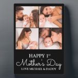 Cute Modern Photo Collage Happy First Mothers Day Plaque<br><div class="desc">Happy First Mother's Day! If you need the perfect photo collage item to wish a new mom a happy first Mother's Day,  then customize this item with your own photos of mom and baby.</div>