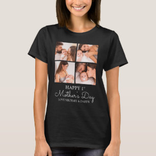 Cute Modern Photo Collage Happy First Mothers Day T-Shirt
