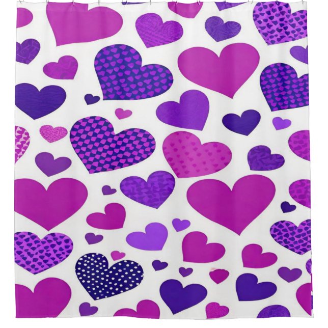 Cute modern pink and purple hearts  (Front)