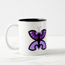 Cute Modern Purple Butterfly Graphic Accent