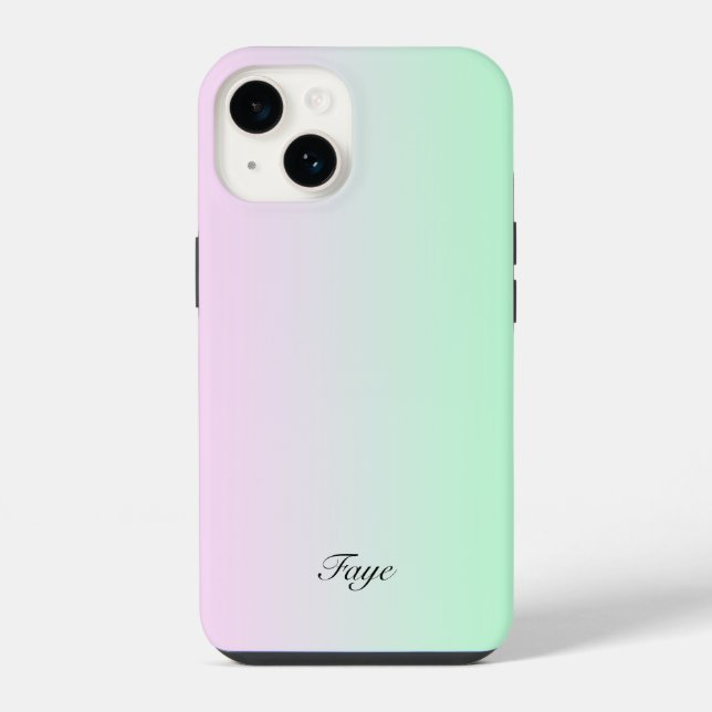 Cute Modern Rainbow gradient colour background nam iPhone Case (Back)