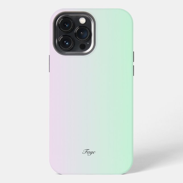 Cute Modern Rainbow gradient colour background nam iPhone Case (Back)