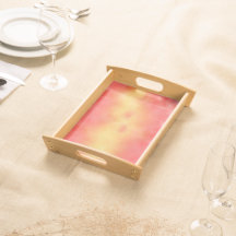 Cute Modern Red and Yellow Watercolor Tea
