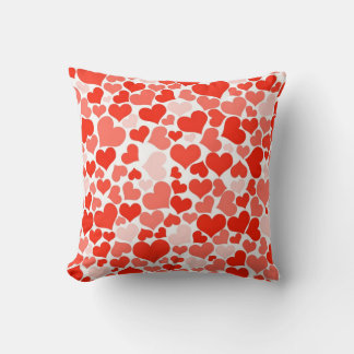 Cute Modern Red Heart Pattern Throw Pillow