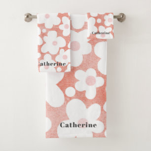 Cute Modern Retro Daisy Motif rose Nom
