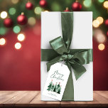 Cute Modern Rustic Christmas Trees Gift Tags<br><div class="desc">Cute,  Modern yet Rustic Christmas Holiday Gift Tags featuring adorable little forests of rustic Christmas trees and Merry Christmas in modern typography.  Please contact us at cedarandstring@gmail.com if you need assistance with the design or matching products.</div>