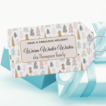 Cute Modern Rustic Christmas Trees Winter Holiday