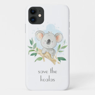 Cute Modern Save The Koalas   Australia iPhone 11 Case