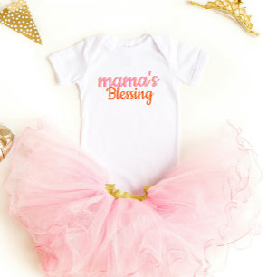 Cute Modern script Mama's blessing Baby Bodysuit