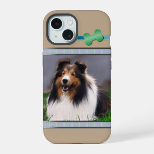Cute Modern Shetland Sheepdog Dog Art iPhone 15 Case