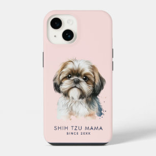 Cute Modern Shih Tzu Mama Personalized iPhone 14 Case