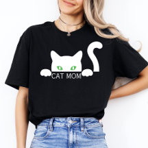 Cute Modern Simple Womens Black Cat Lover Mom