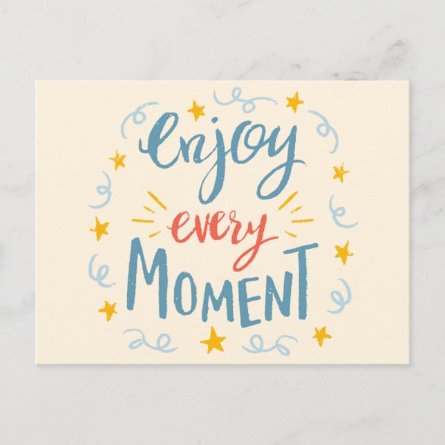 cute modern summer travel watercolor illustration postcard (Front)