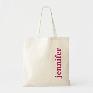 Cute Modern Typography Name Tote Bag