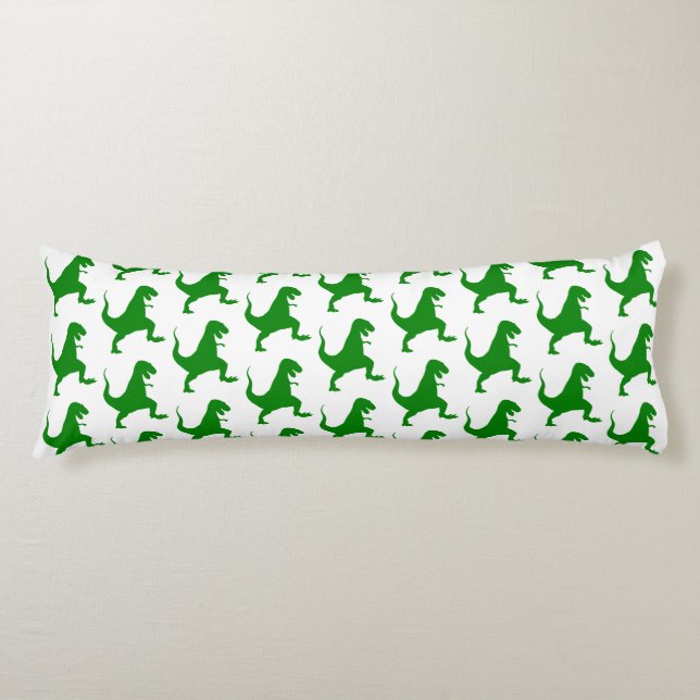 Cute Modern Tyrannosaurus rex Dinosaur Pattern Body Pillow (Front)