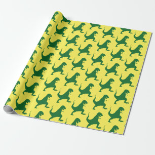 Cute Modern Tyrannosaurus rex Dinosaur Pattern Wrapping Paper
