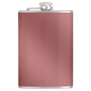 Cute Modern Watercolor gradient solid red colour Hip Flask