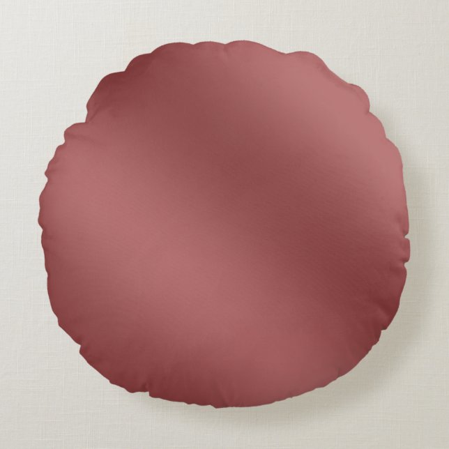 Cute Modern  Watercolor gradient solid red colour  Round Pillow (Front)
