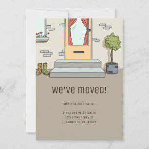 Cute Modern We've Moved Change of Address  Announcement