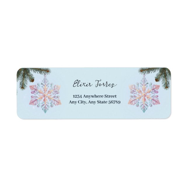 Cute Modern Winter Snowflakes Cute Baby Shower (Front)