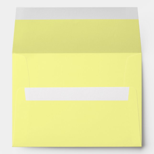 Cute Modern Yellow Gender Neutral Baby Shower Envelope (Back (Bottom))