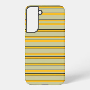 Cute modern yellow stripes samsung galaxy case