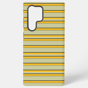 Cute modern yellow stripes samsung galaxy case