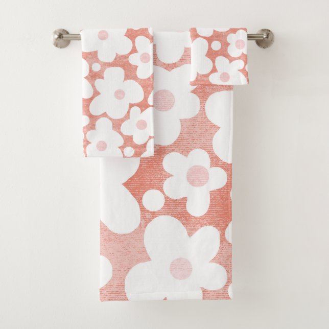 Cute Moderne Retro Motif Rose Terracotta (En situation)