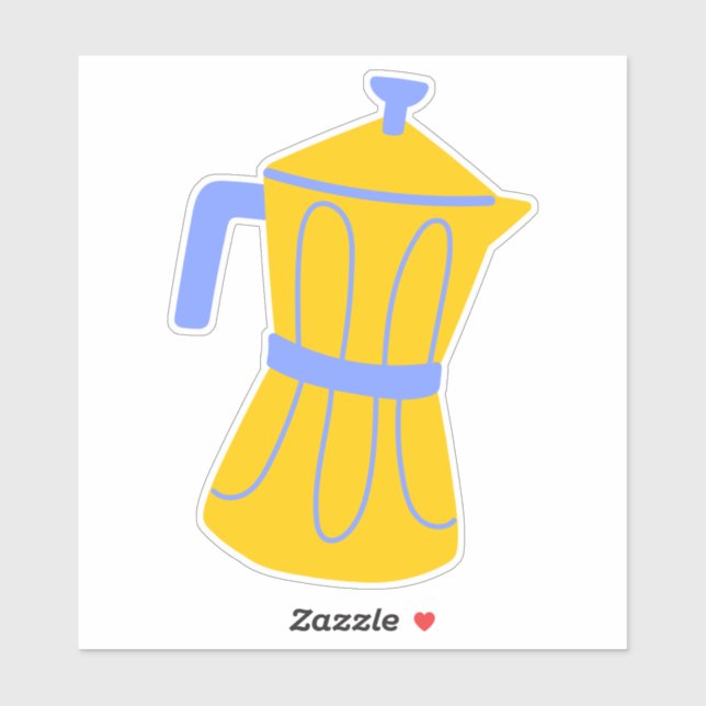 Cute Moka Pot Coffee Maker in Pastel Colours (Sheet)