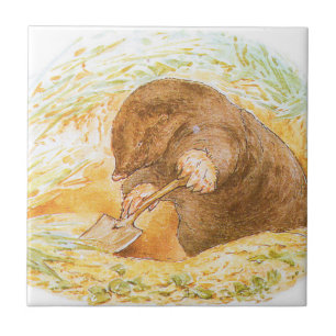 Cute Mole (Animal Art for Kids) (Beatrix Potter) Tile